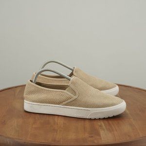 Sorel Womens Campsneak Sneakers Slip On Beige Embossed Leather Size 9